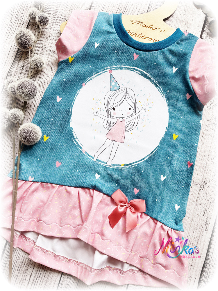 Volantshirt "Birthday Girl" Gr. 104