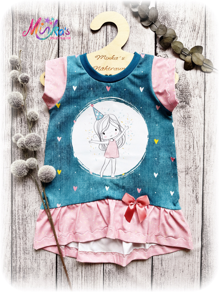 Volantshirt "Birthday Girl" Gr. 104