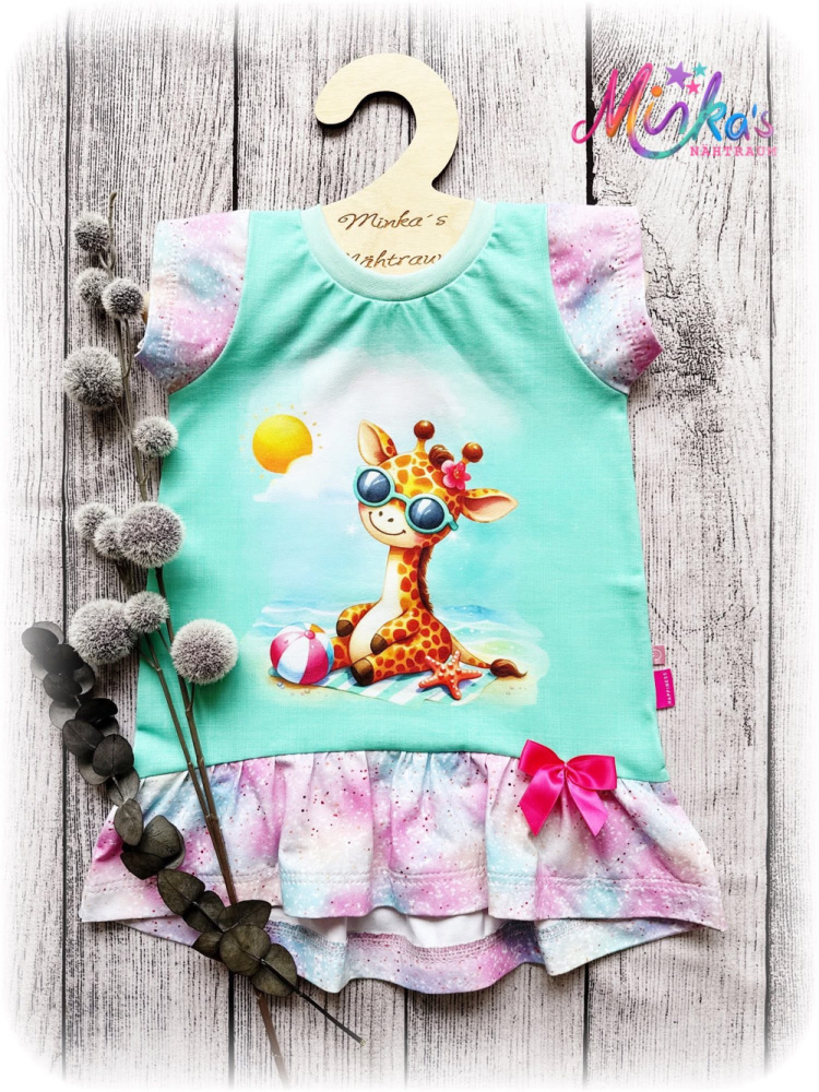 Volantshirt Giraffe Gr. 110