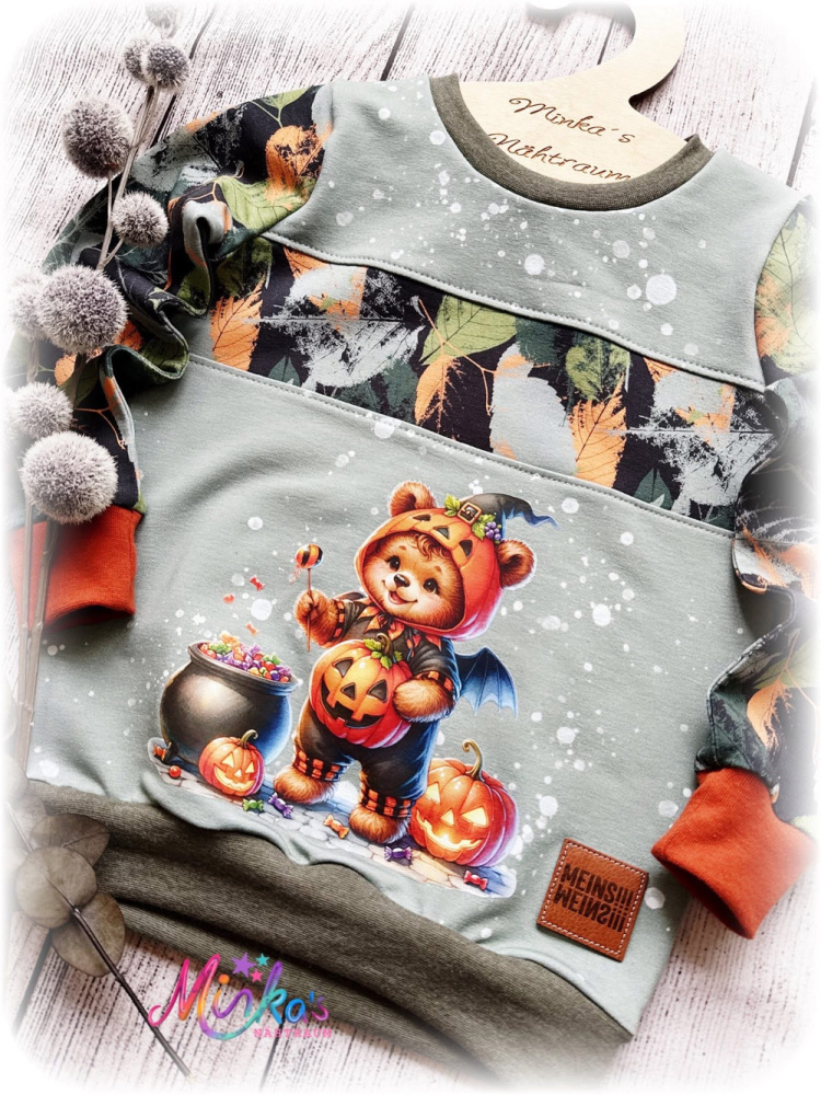 Halloween Bärchen Pullover Gr. 110