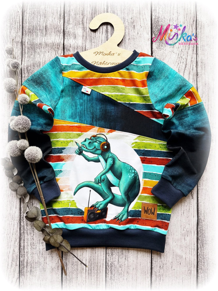 Pullover Musik Dino Gr. 128