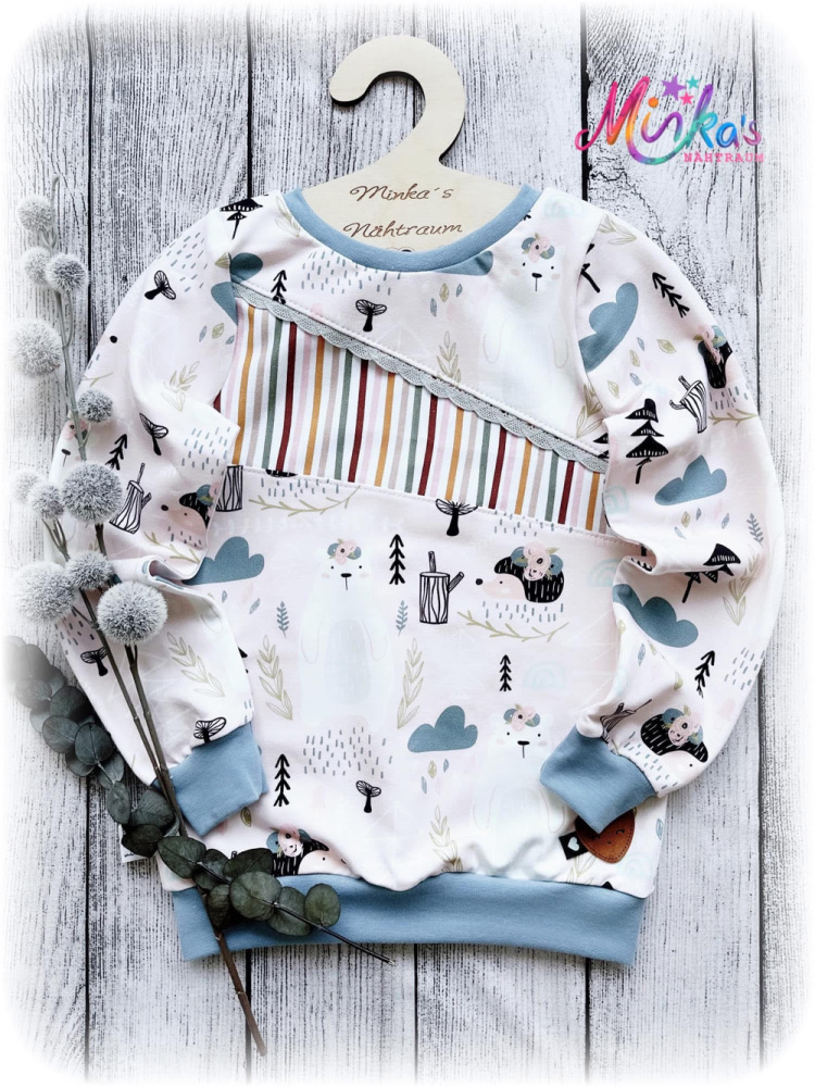 Pullover Pastell Wald Gr. 128