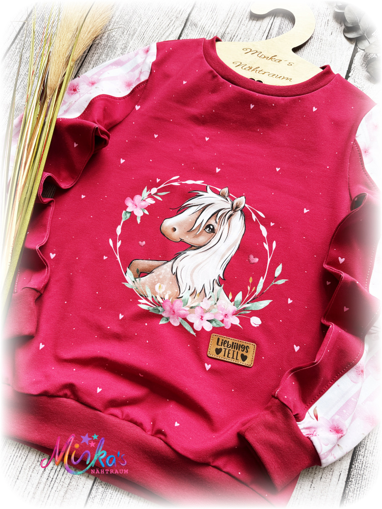 Pullover Pferdeliebe Gr. 134