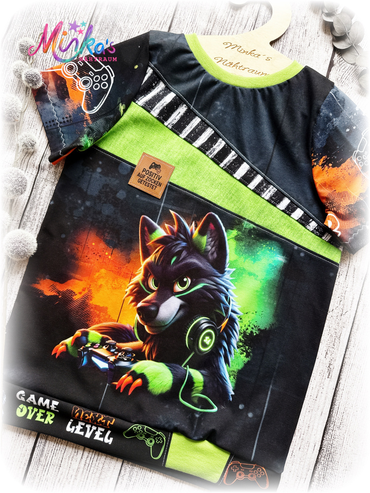 T-Shirt "Gamer Wolf" Gr. 152