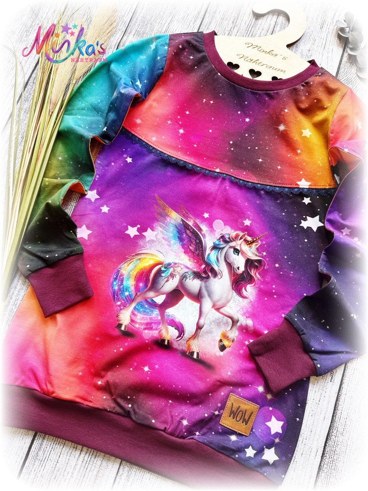 Longpullover "Pega Einhorn" Gr. 152