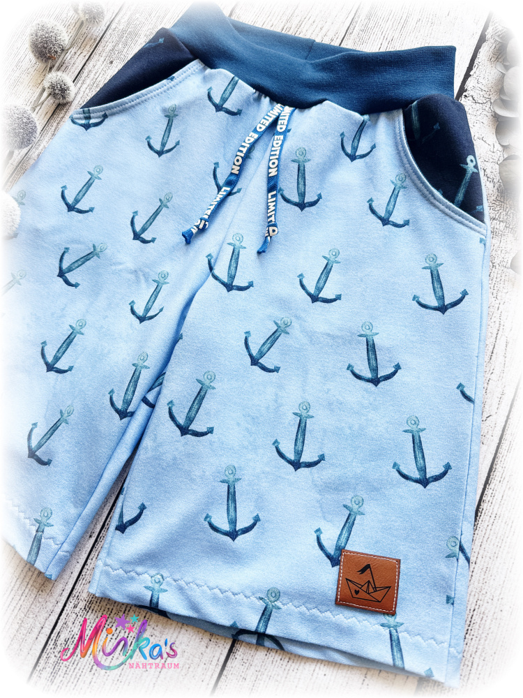 Short "Anker hellblau" Gr. 146