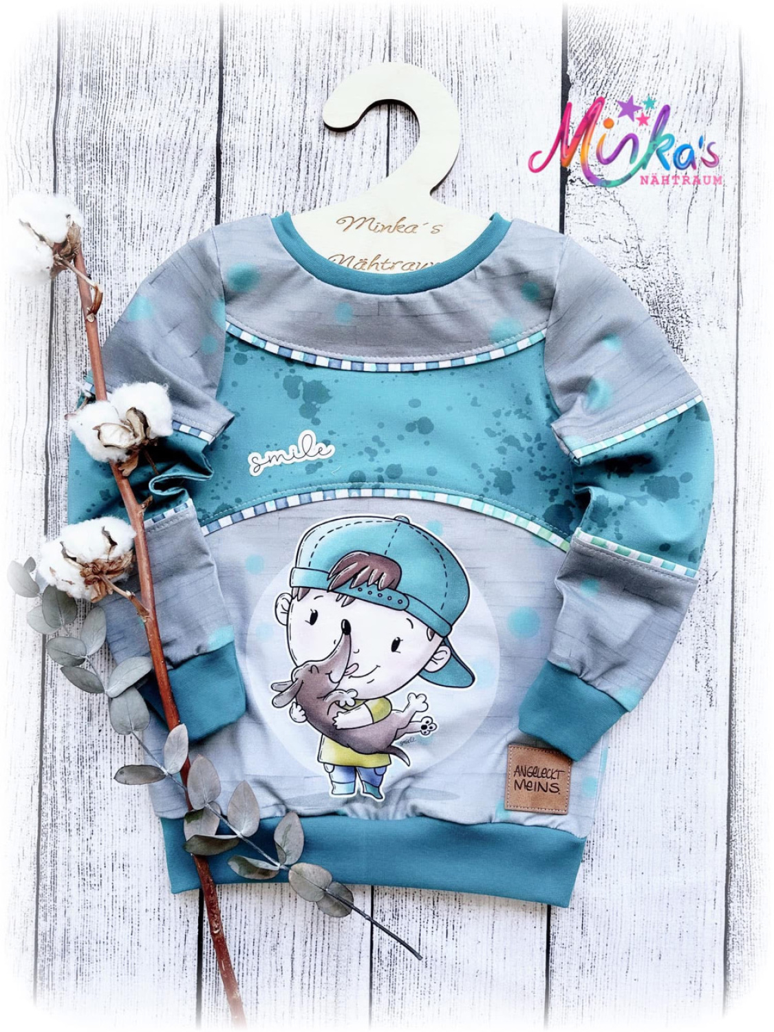 Pullover Junge mit Hund Gr. 104