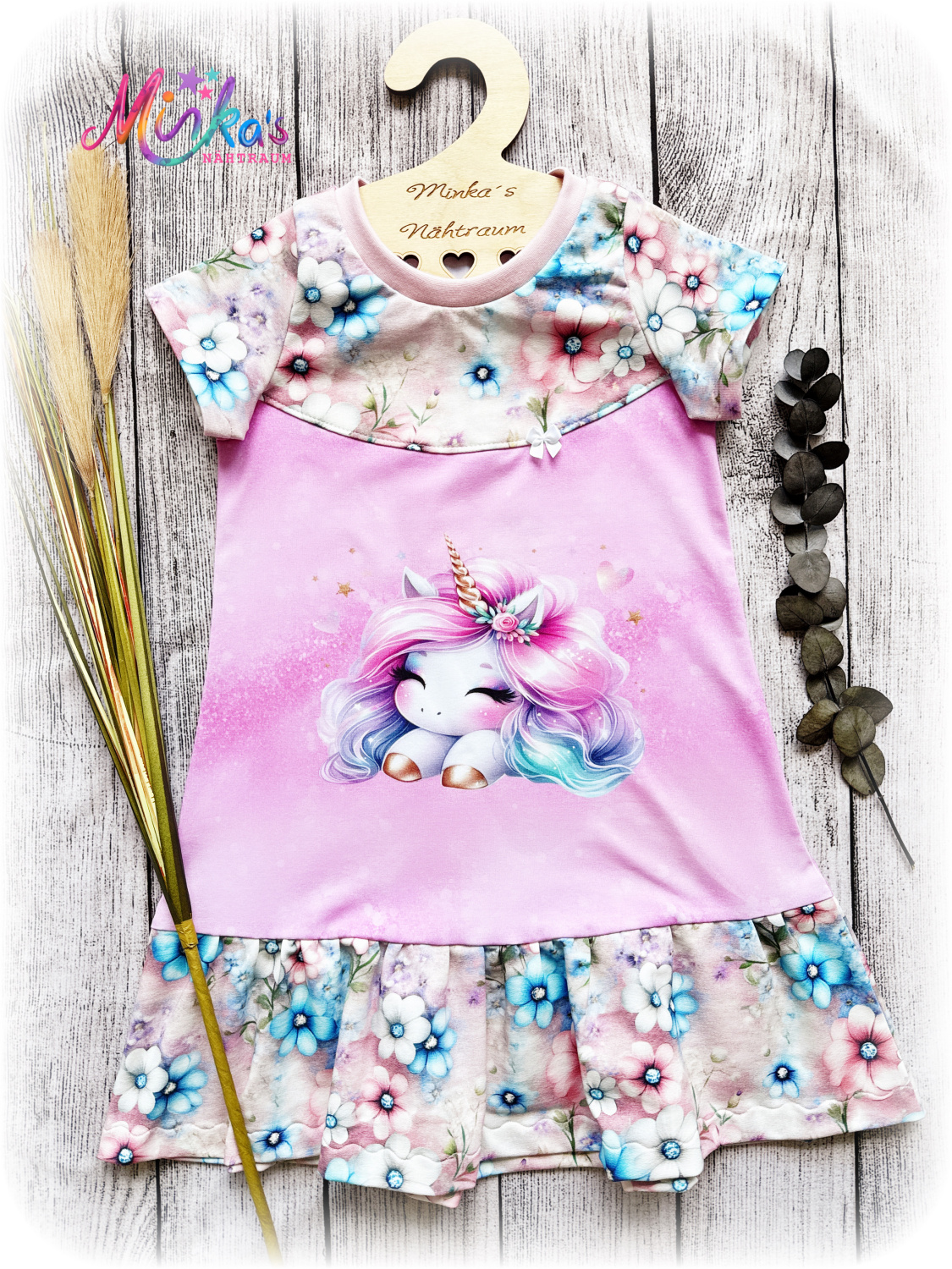 Sommerkleid "Flower Unicorn" Gr. 122
