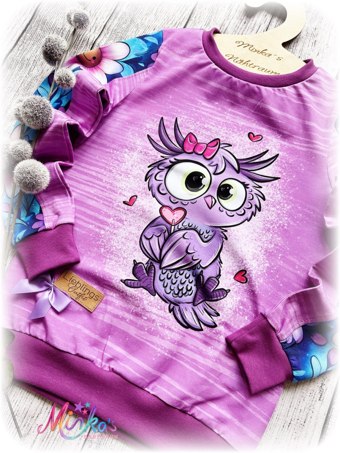 Pullover Liebeseule Gr. 128