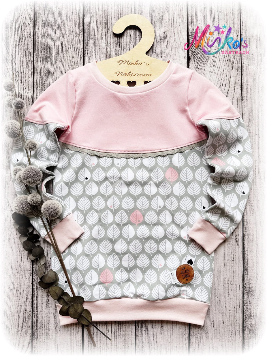 Longpullover Blätter Gr. 128