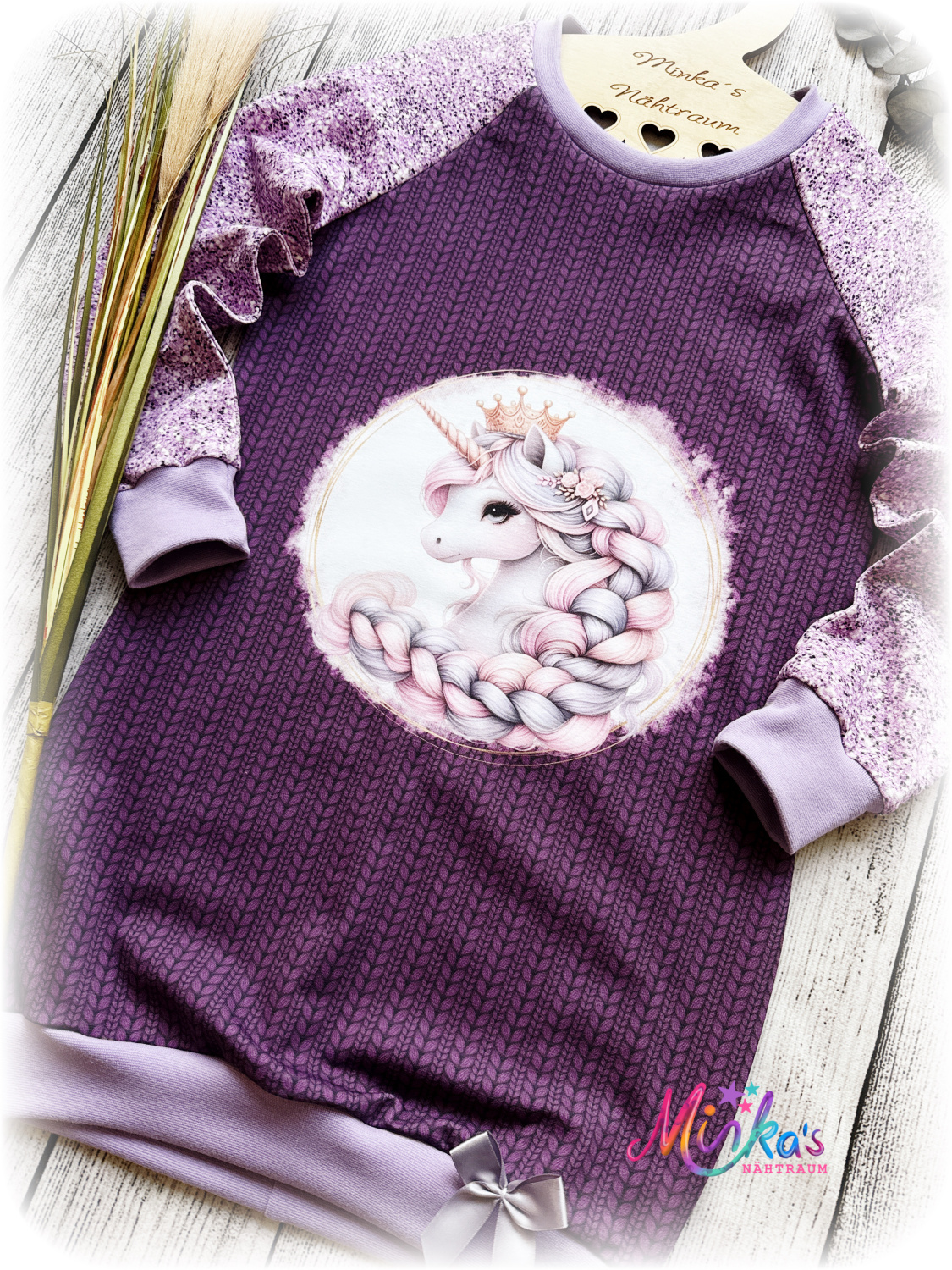 Longpullover Einhorn Gr. 134