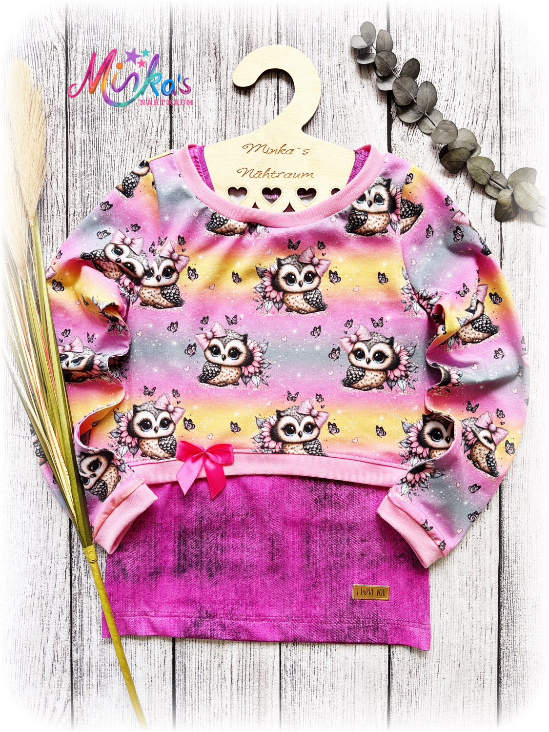 Croped Set "Eulen" Gr. 140