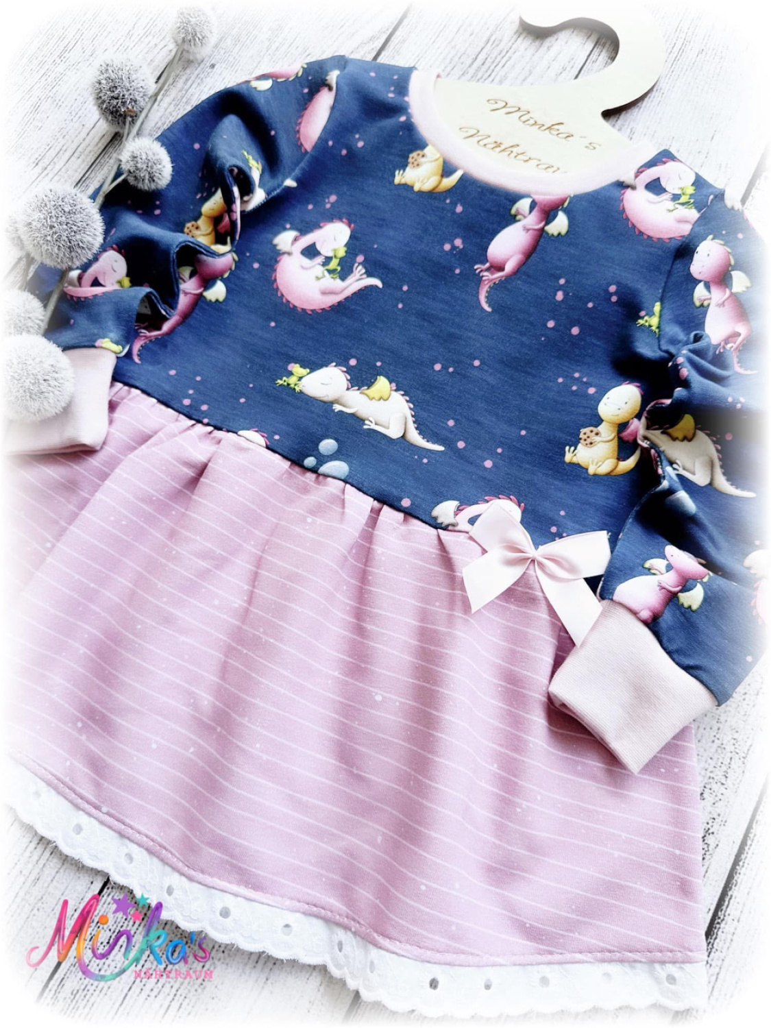 Tunika kleine rosa Drachen Gr. 92