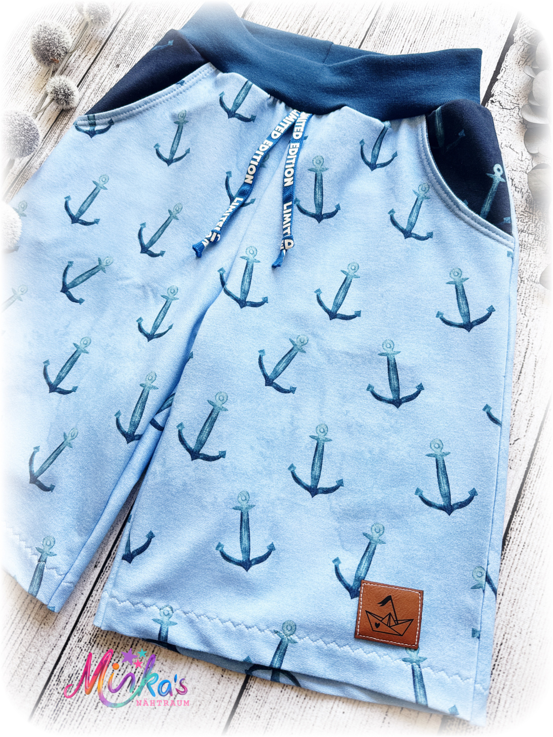 Short "Anker hellblau" Gr. 146