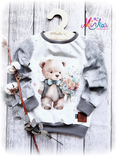 Pullover Blumenbär Gr. 104