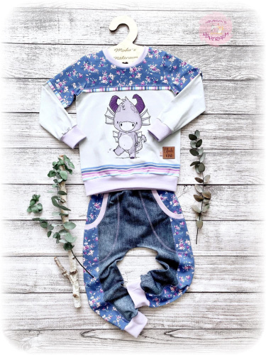 Set Blümchen Drache Gr. 110