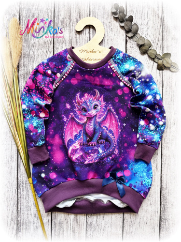 Longpullover "Drache lila" Gr. 110