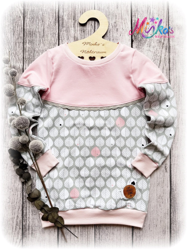 Longpullover Blätter Gr. 128