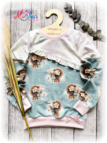 Rüschenpullover Löwenmädchen Gr. 134