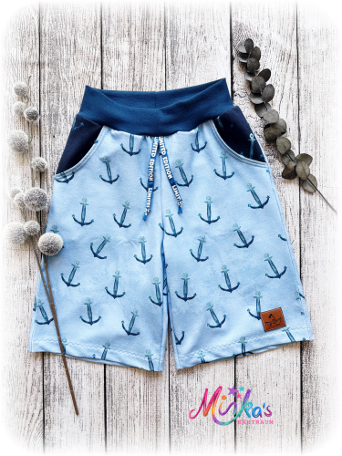 Short "Anker hellblau" Gr. 146